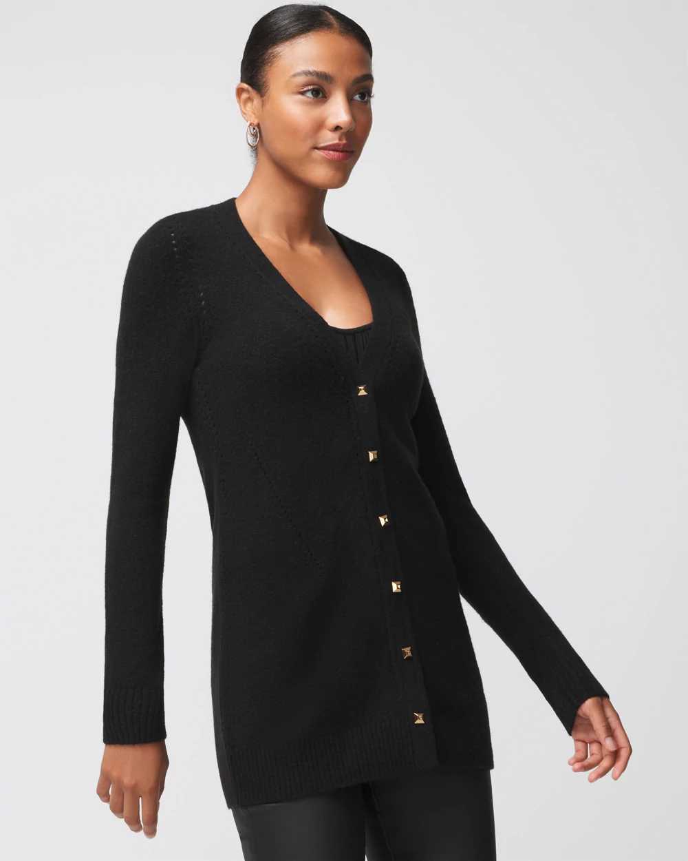 Petite Long Sleeve Boyfriend Cardigan